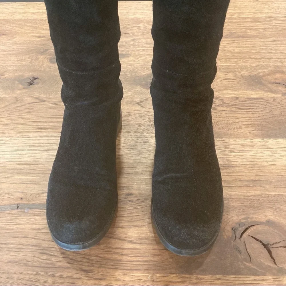 Stuart Weitzman sz 5 black suede OTK tall boots